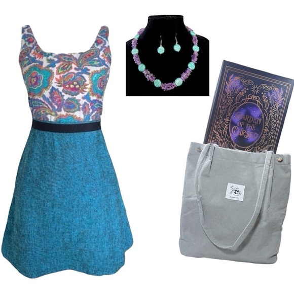 Rachel Roy Paisley Print Tie Back Cutout Linen Fit and Flare Dress sz 4 - Picture 13 of 15